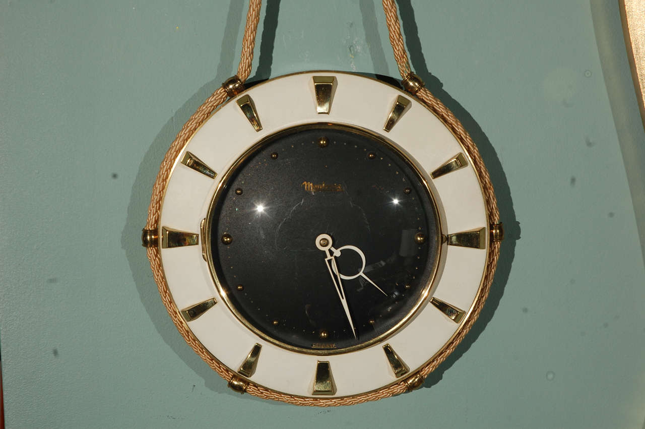 German Rope Wall Clock In Good Condition In Los Angeles, CA