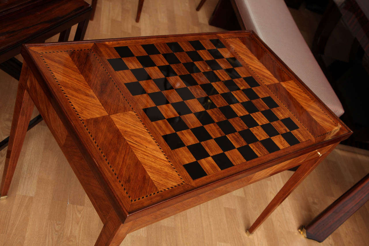 French Fabulous Deco Game Table For Sale