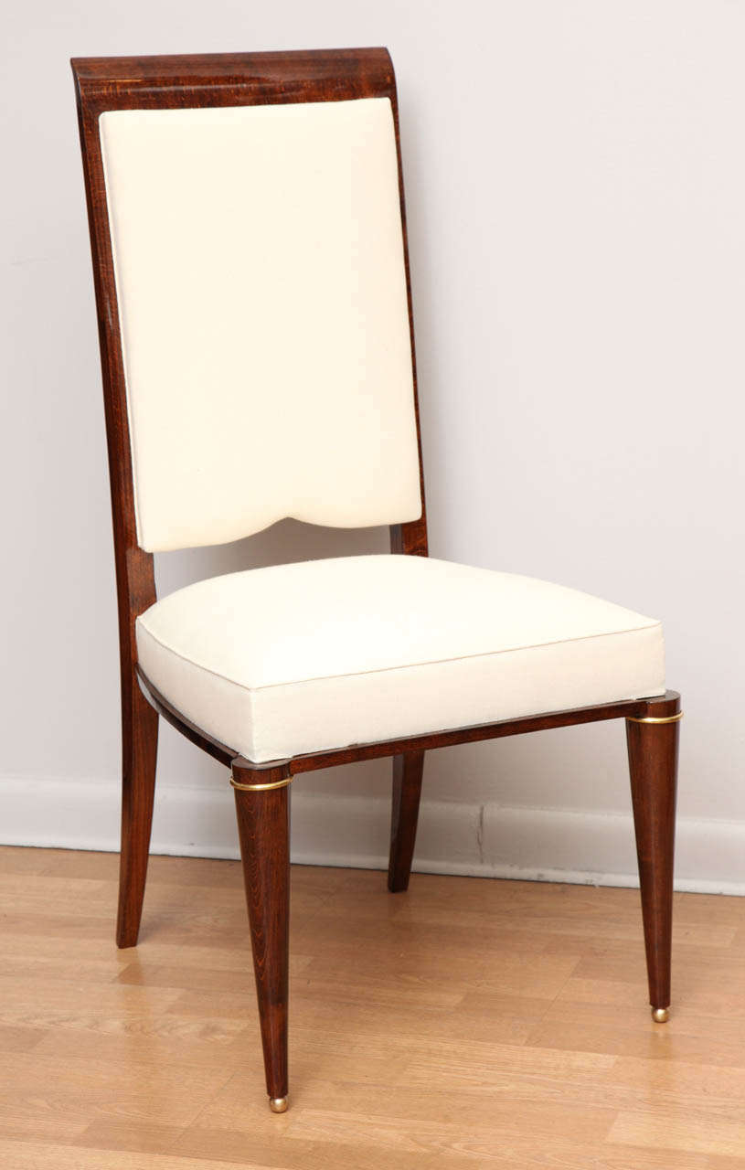 Suite of Eight French Art Deco Dining Chairs -  In Fair Condition In New York, NY