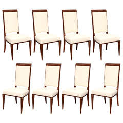 Suite of Eight French Art Deco Dining Chairs - 