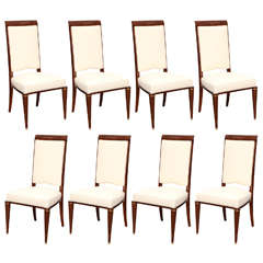 Suite of Eight French Art Deco Dining Chairs -