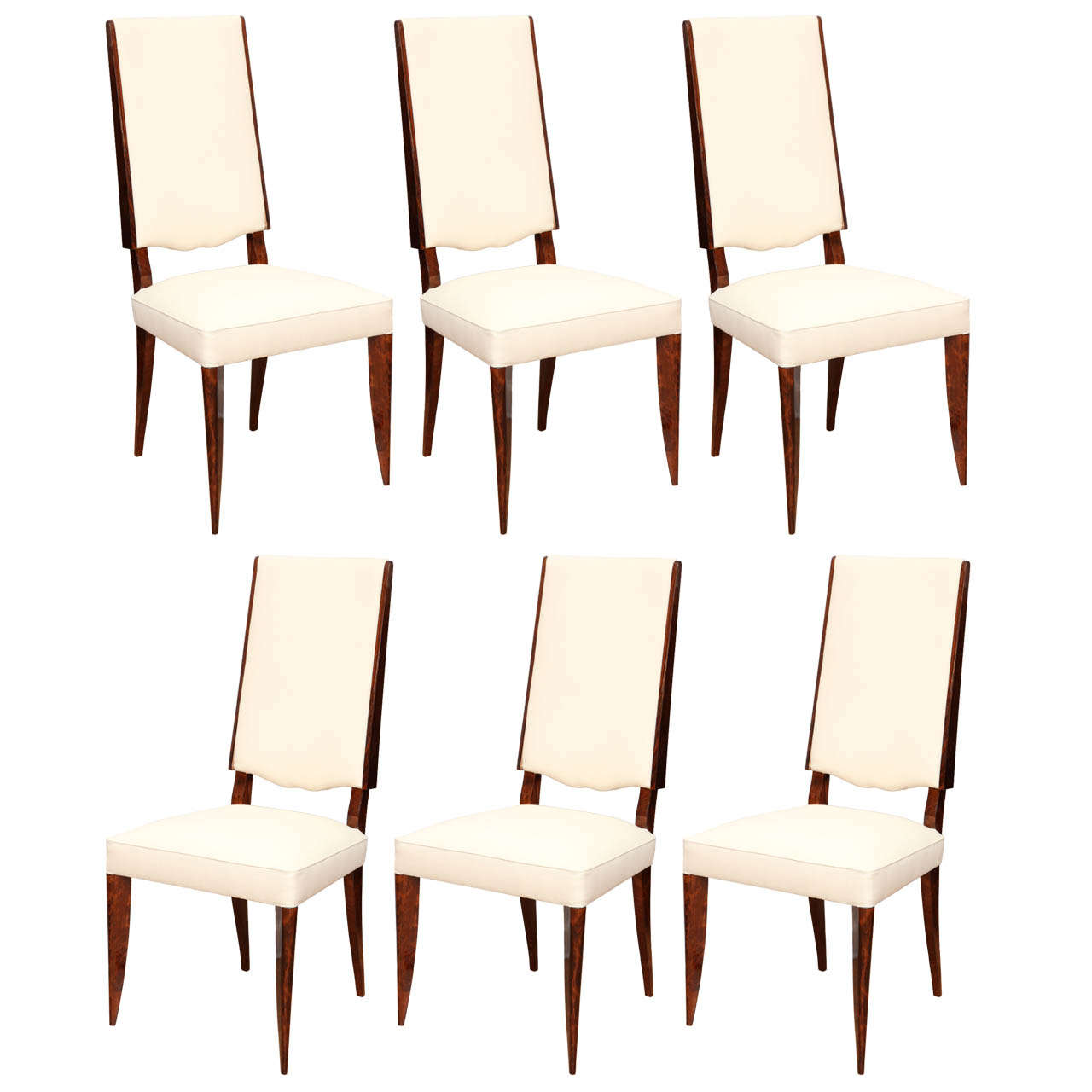 Suite of Six Art Deco Dining Chairs -  For Sale