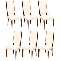 Suite of Six Art Deco Dining Chairs - 