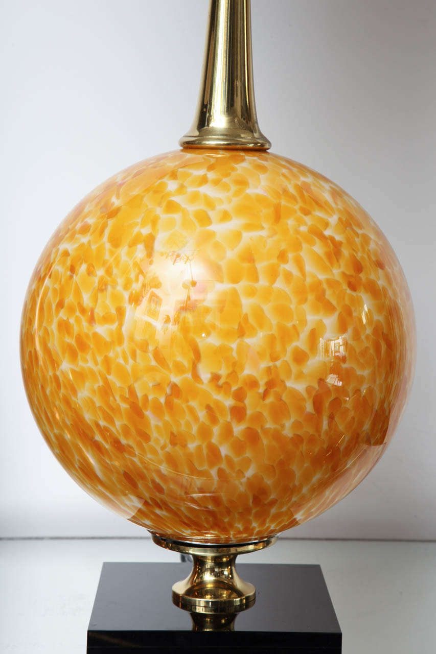 Blown Glass Pair of Murano Glass Table Lamps