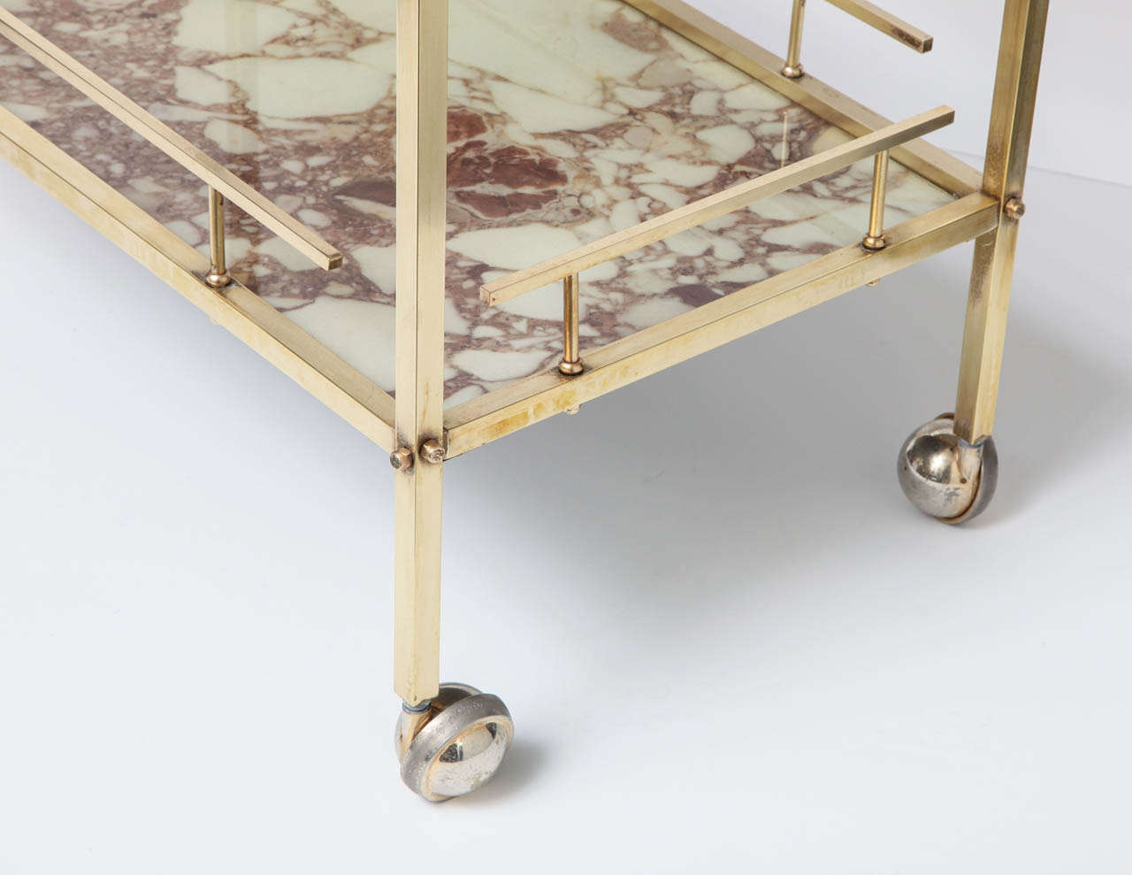 Brass Bar Cart In Excellent Condition In New York, NY