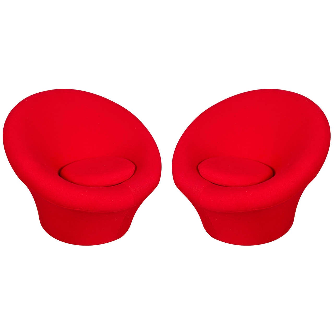 Pair of mushroom lounge chairs by Pierre Paulin