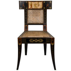 A Polychrome Decorated Klismos Chair in the manner of George Bridport (1783-1819)