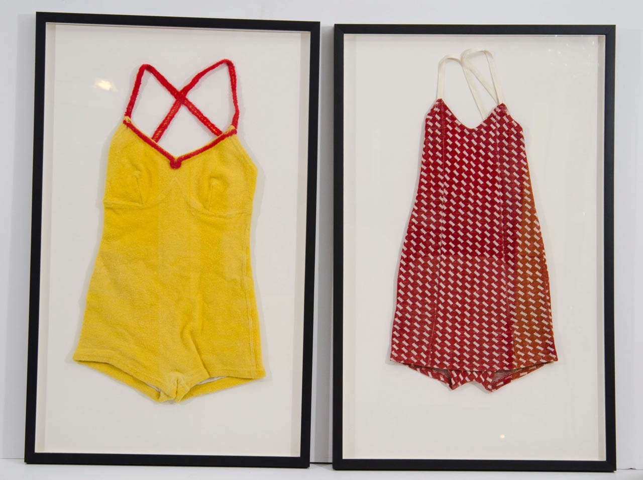 USA Pair of 1940's wool bathing suits.