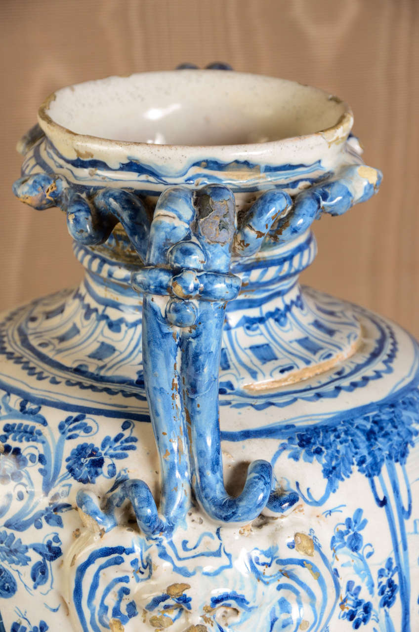 Ceramic Rare Hydria Earthenware 17th Century Savona