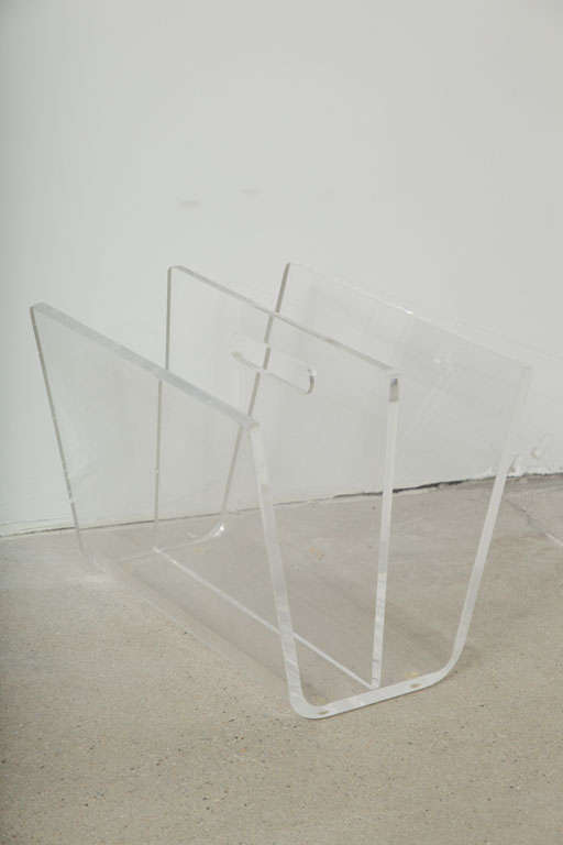 Mid-20th Century Lucite Magazine Holder For Sale