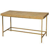 Modern Shagreen and Brass Mounted Desk