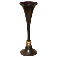 Signed, Mid Century Glass Vase