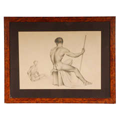Fantastic 19thc Pen & Ink Signed and dated 1892 in Custom Frame