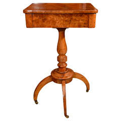 Burl Pedestal Table