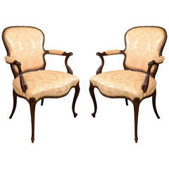 Fine Pair of George III Arm Chairs