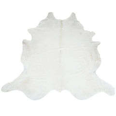 Rare All Natural White Cowhide Rug