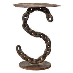 Folk Art Chain Side Table