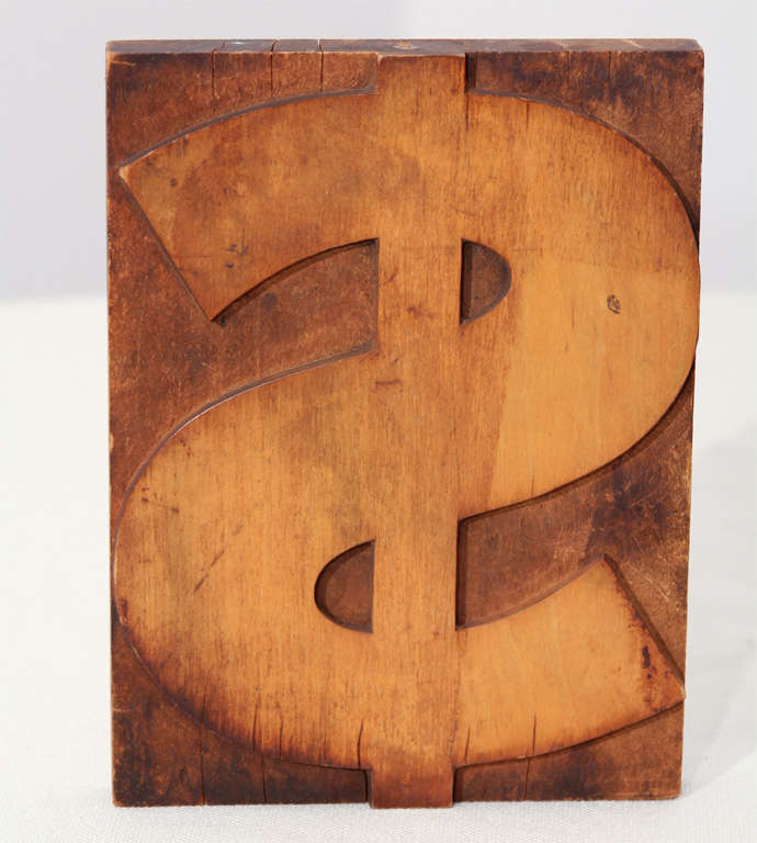 Wooden printing block.