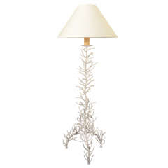 Large White Coral Floor Lamp