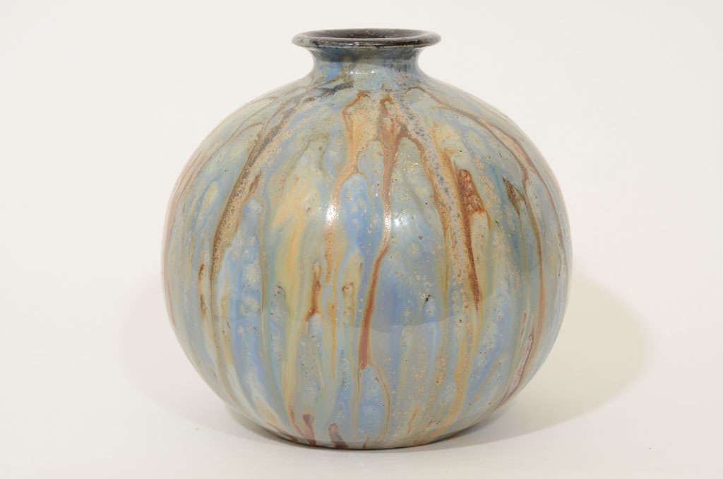 Small Blue and Brown Vase