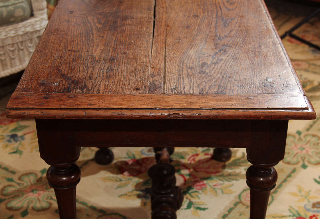 English Oak Carolean Style Side Table For Sale 3