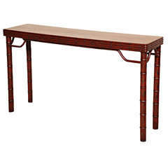 19th Century Red Lacquered Altar Table