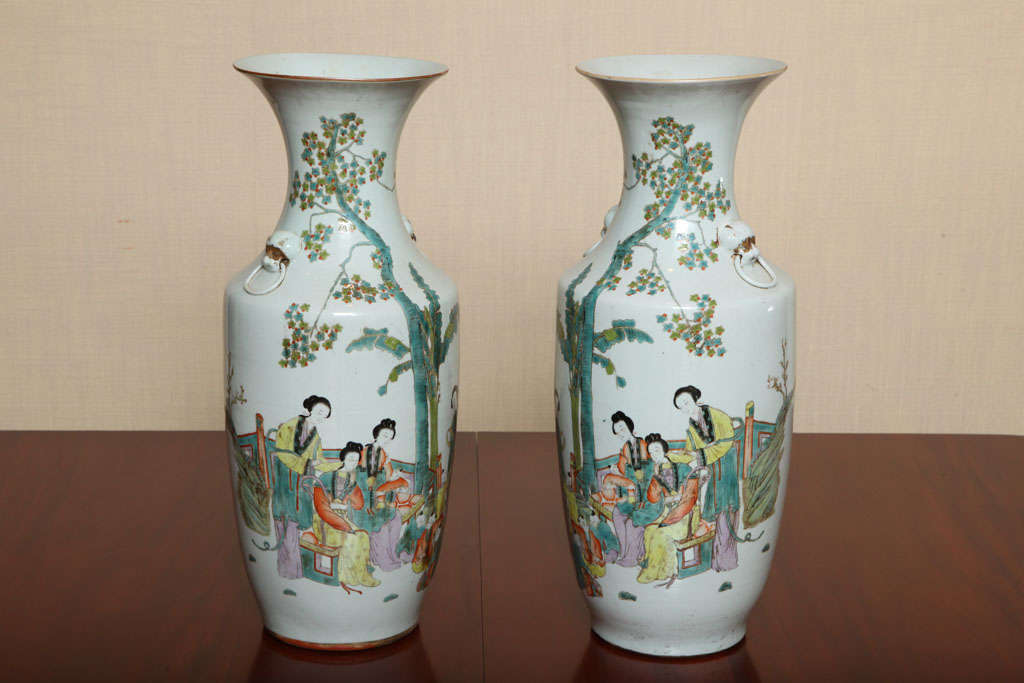 Pair of 19th Century Tall Vases