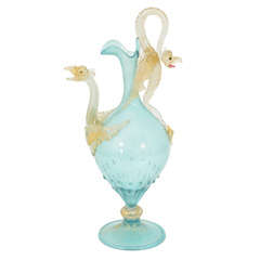 Antique A Venetian Glass Dragon Ewer