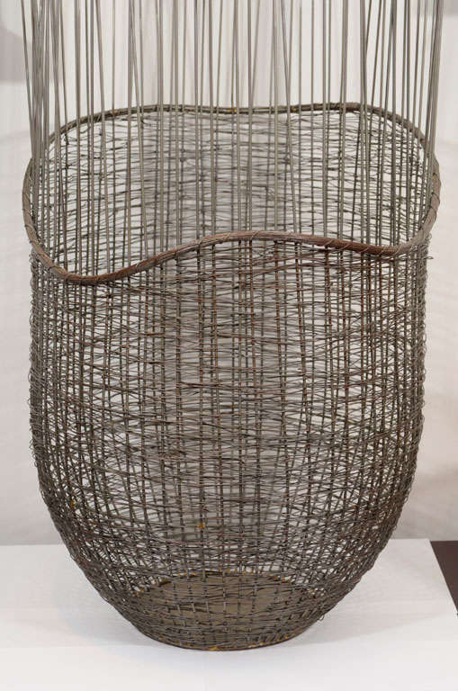 Tall Metal Quill Basket 2
