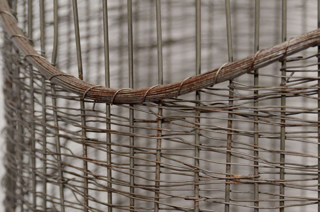 Contemporary Tall Metal Quill Basket
