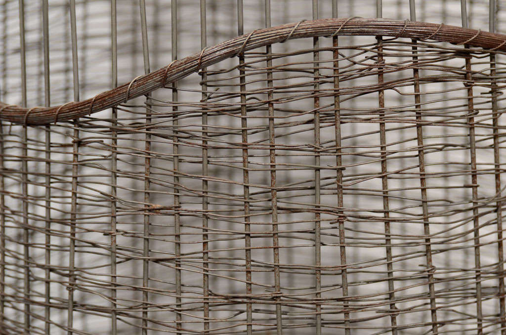 Tall Metal Quill Basket 1
