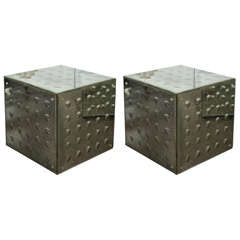 Pair of 20th Century Mirrored Cubes