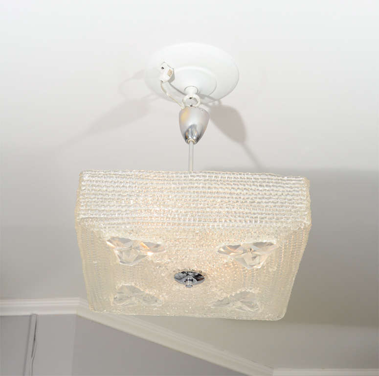 1960's Austrian Lucite Ceiling Fixture