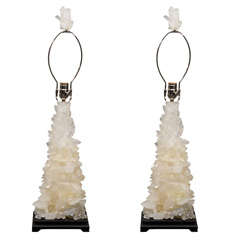 Pair of Quartz Crystal Lamps 1