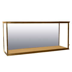 Vintage Brass & Glass Shop Vitrine, Late 19th Century