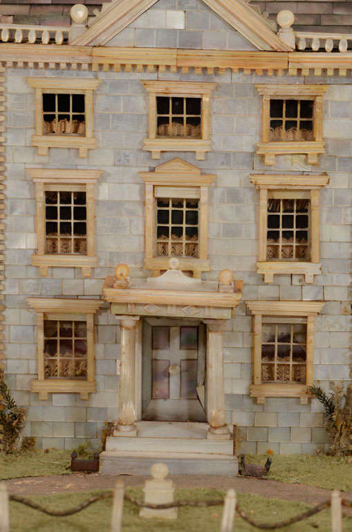 English Victorian Mother-of-Pearl Model of a House, England, 19th Century