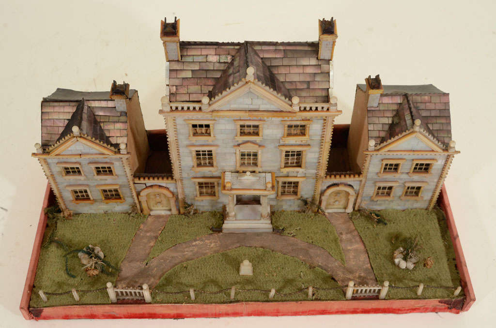 Victorian Mother-of-Pearl Model of a House, England, 19th Century 1