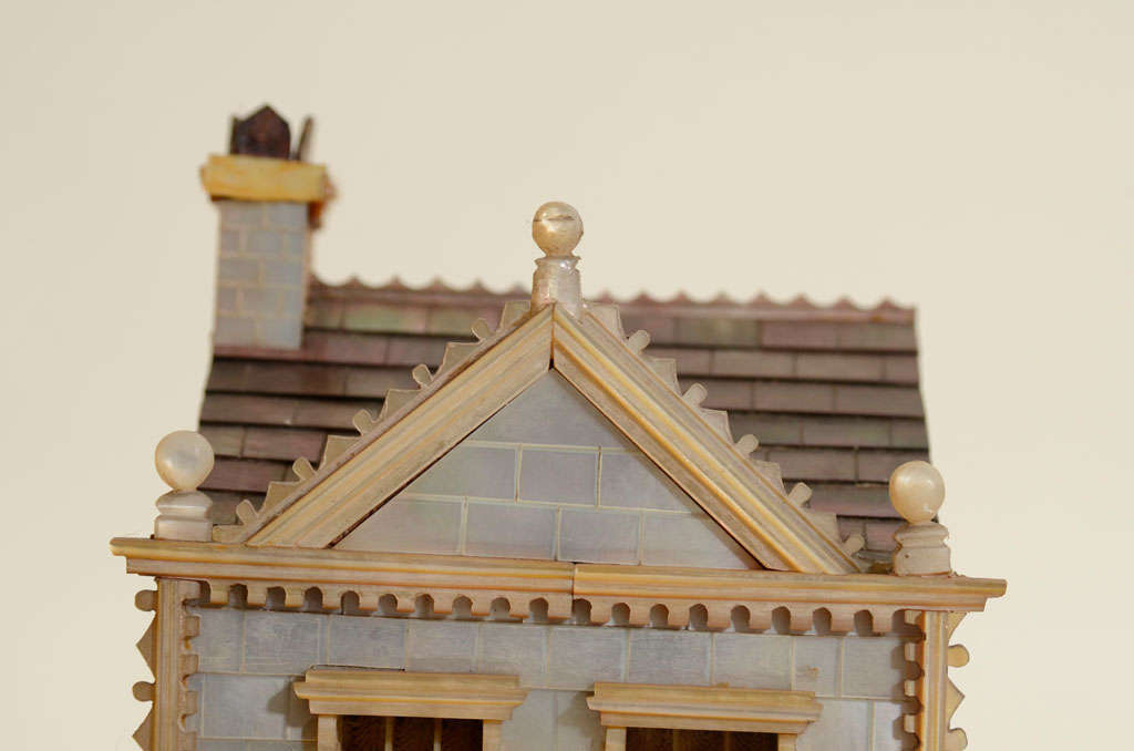 Victorian Mother-of-Pearl Model of a House, England, 19th Century 4
