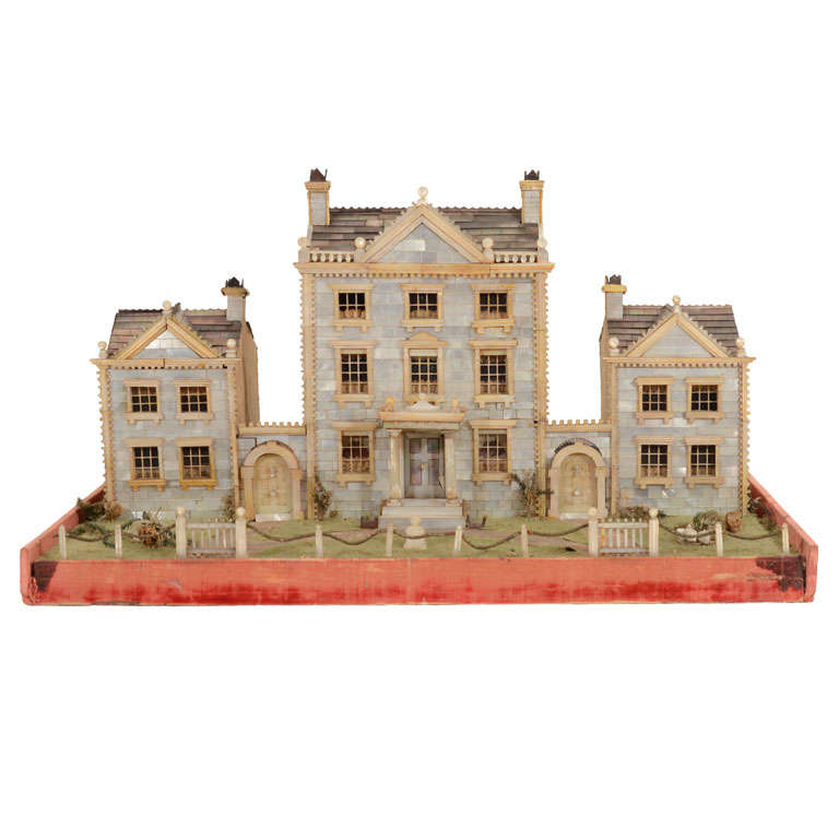 Victorian Mother-of-Pearl Model of a House, England, 19th Century