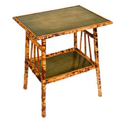 Victorian Bamboo 2-Tier Side Table, England, Late 19th Century