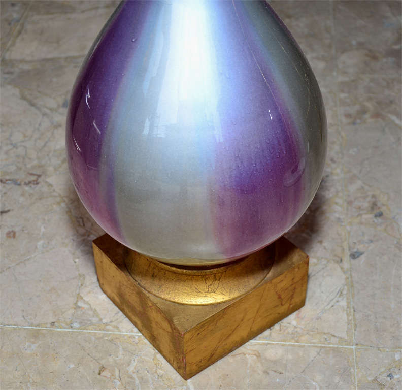 Murano Glass Lamp In Good Condition In Bois-Colombes, FR
