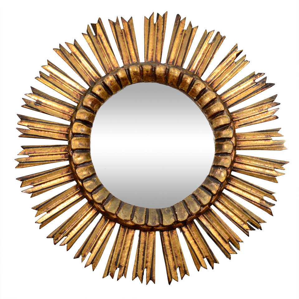 Giltwood Sunburst Mirror For Sale at 1stdibs