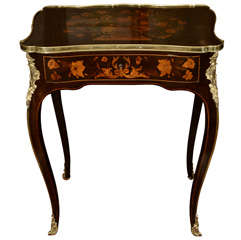 Antique Louis XV Marquetry Side Table