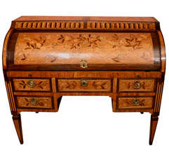  Dutch Neo Classic Marquetry Roll Top Desk
