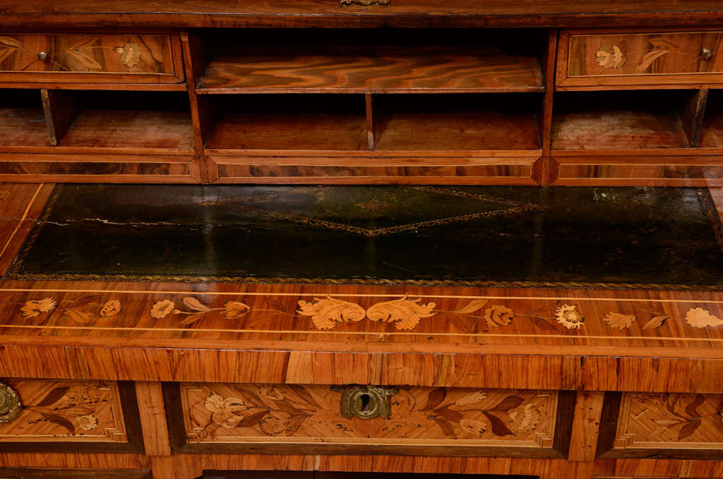  Dutch Neo Classic Marquetry Roll Top Desk 2