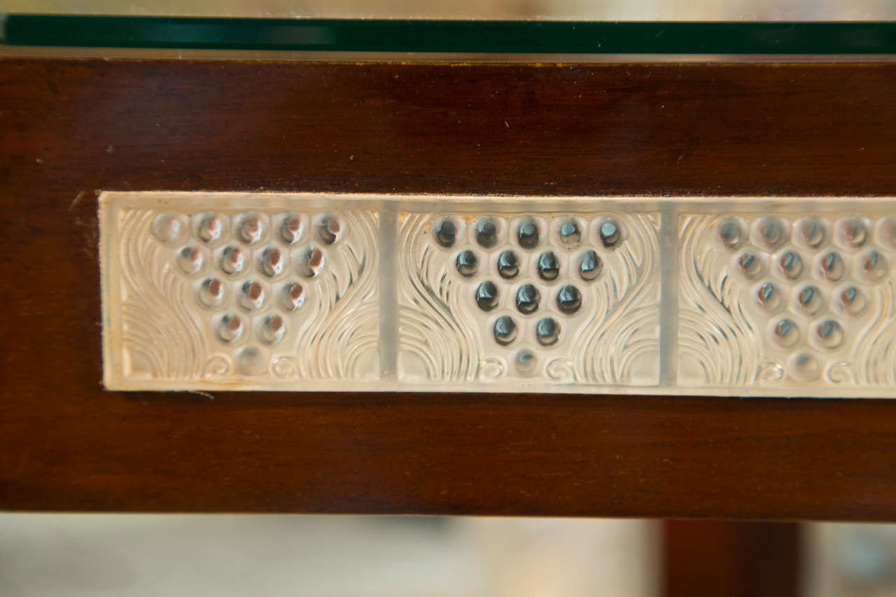 French Lalique  Atlantique Pedestal Table For Sale