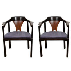 Pair "D" Chairs by Edward Wormley for Dunbar