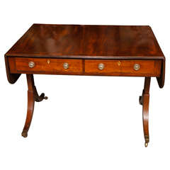 Antique English Regency Mahogany Sofa Table 