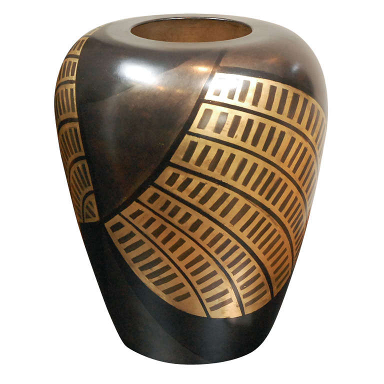 Vase in the style of Jean Dunand