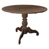 Antique 19th Century Round Teak Pedestal Table